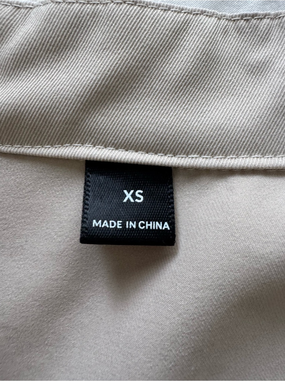Light Beige Drawstring Zip Jacket - Picture 3 of 6